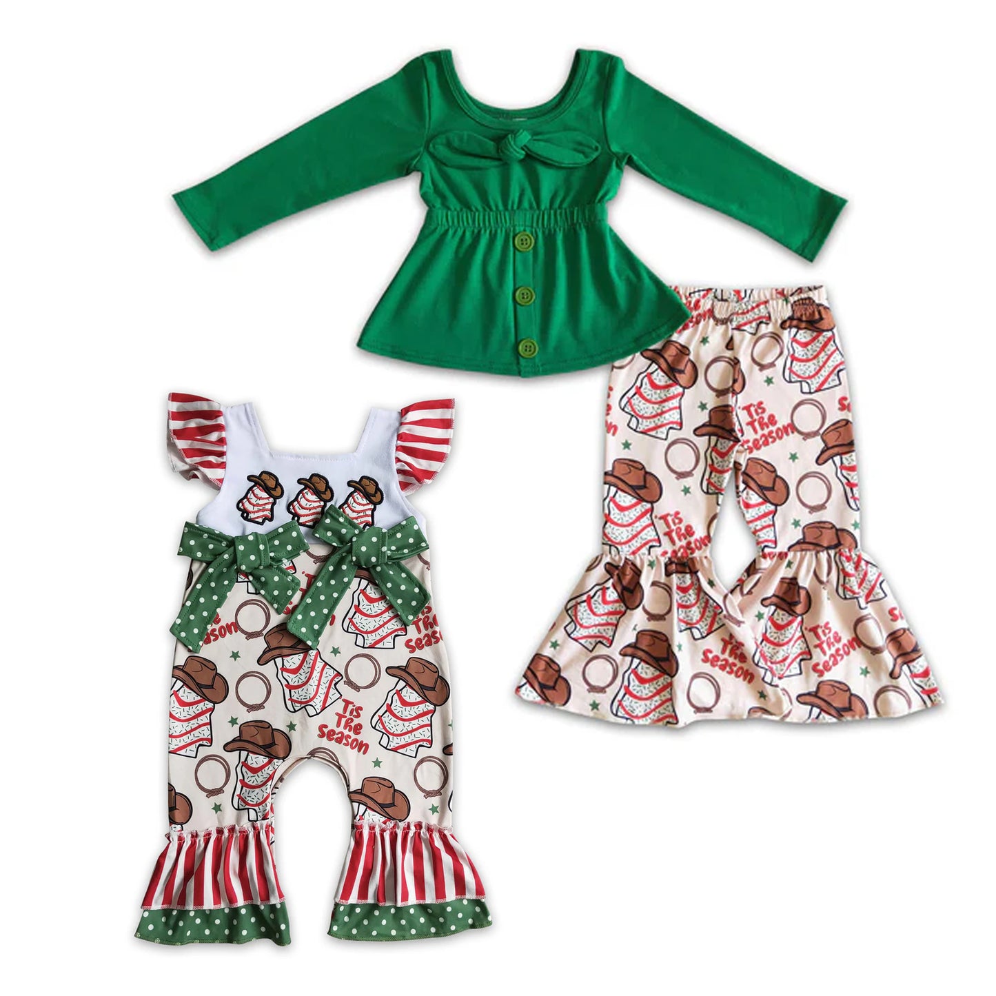 Toddler Girls Sister Christmas Matching Clothes This The Season Design