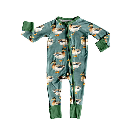 20 MOQ Preorder Baby Girls Duck Long Sleeve Romper