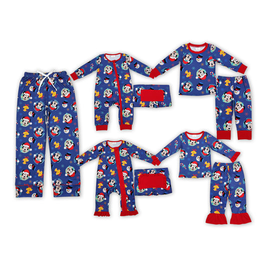 Family Christmas Cartoon Mouse Pajama and Romper