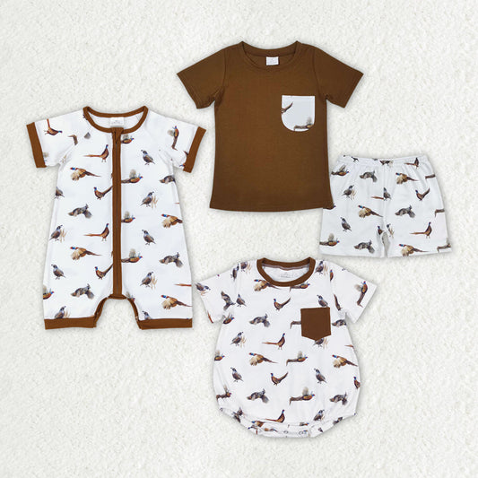 Baby Boys  Sibling Summer Wild Chicken Shorts Clothes Sets Romper