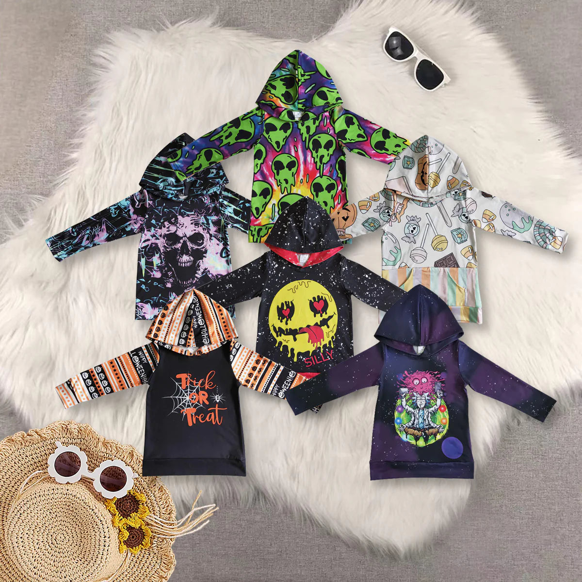 Sibling Baby Boys Halloween Long Sleeve Hoodie Top