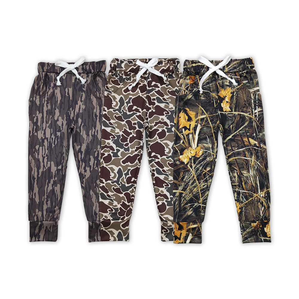 Baby Boys Camo Milk Silk Pants With Pocket