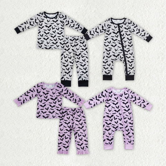 Infant Baby Infant Halloween Bat Pajama Set and Romper