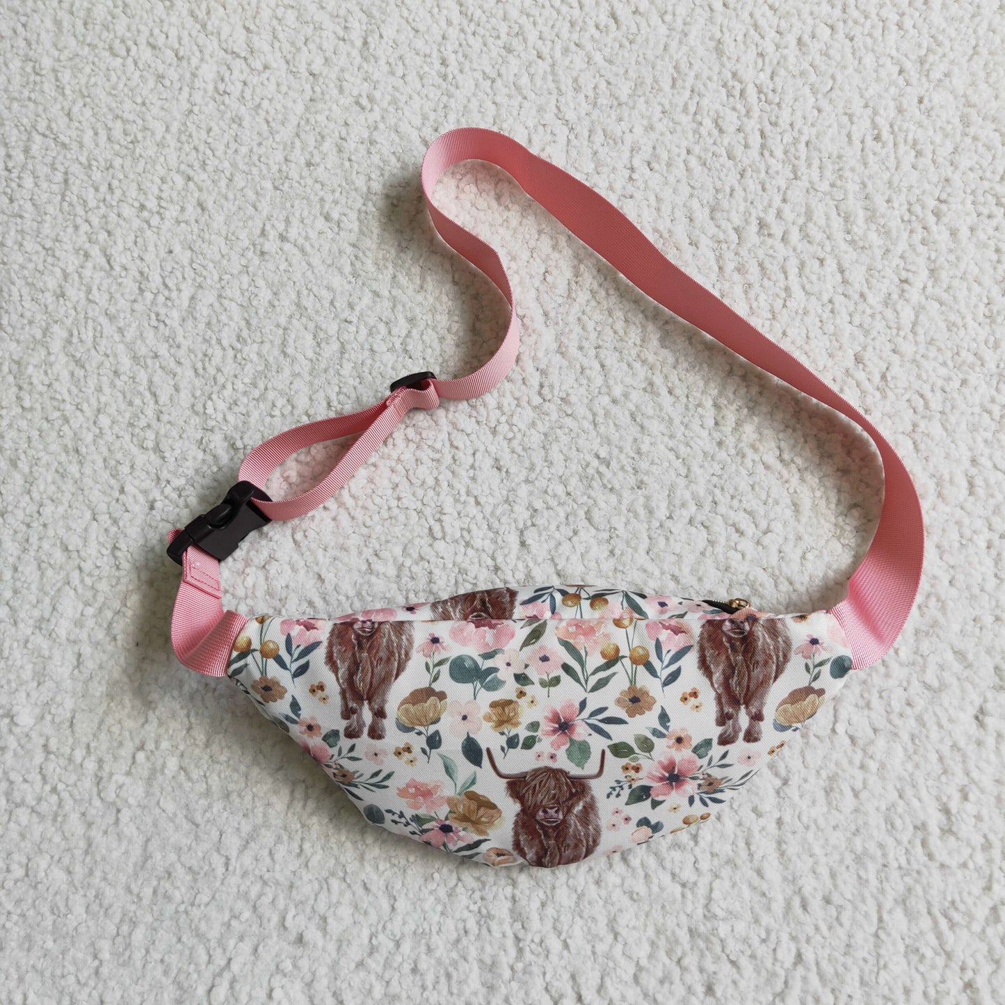 Floral Heifer Fanny Pack Bag