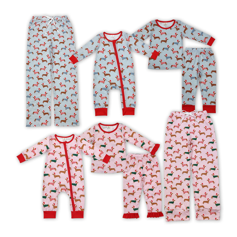 Family Christmas  Dog Pajamas Matching Bamboo Clothes