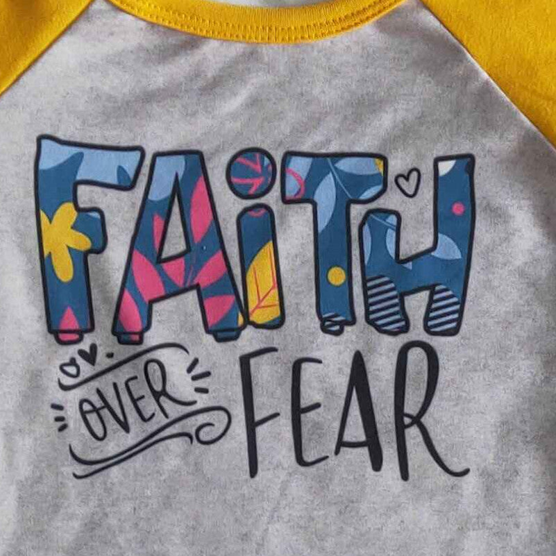 Yellow Icing Sleeve Faith Over Fear Set