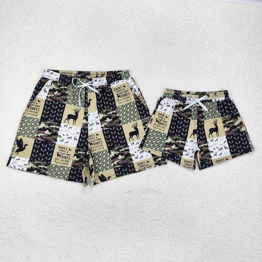 Family Men Baby Boys Camo Duck Deer Trunks Bottoms Swimsuits