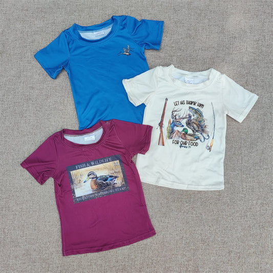 Summer Baby Boys Hunting Short Sleeve T-shirt Top