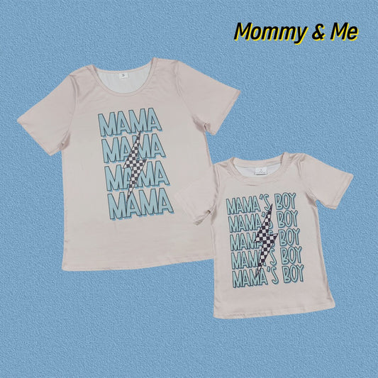 Mommy and Me Adult Baby Boys Mama's Boy  Tee Shirts Tops