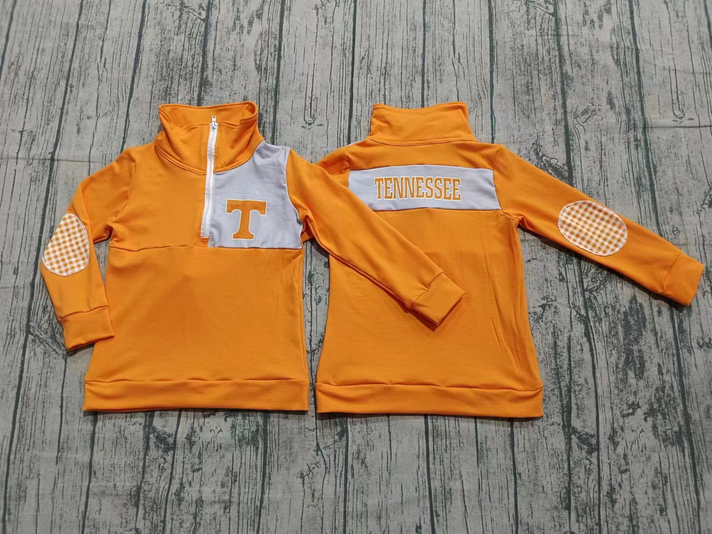Preorder 5 MOQ Baby Sibling Sport Team Tennessee Orange   Long Sleeve Pullover Top
