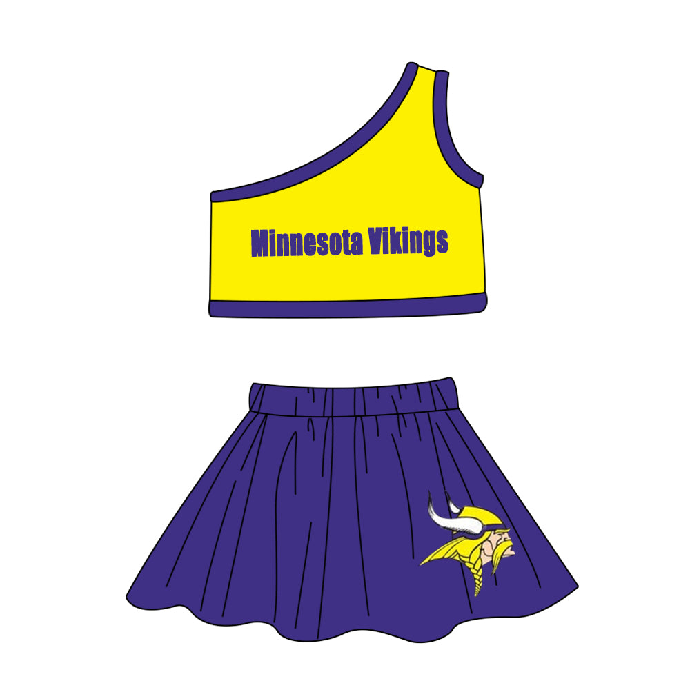 Sport Team Minasotta Vikings Girls Skirt Set ,Deadline Time : 30th July