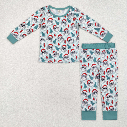 Baby Boys Christmas Santa long Sleeve Bamboo Pajama Set