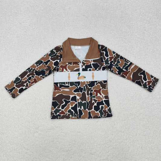 Baby Boys Duck bawl Camo Long Sleeve Pullover Top