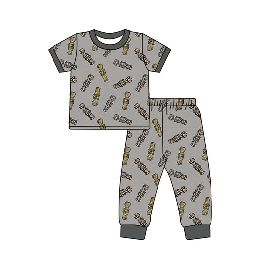 3 MOQ Baby Boys Duck Call Short Sleeve Top Pants Pajama Set Pre-order