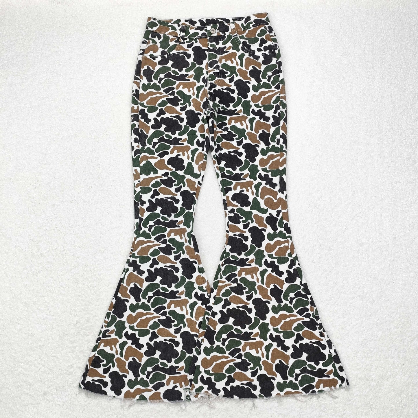 USA Shop Adult Women Camo  Bell Bottom Denim pants