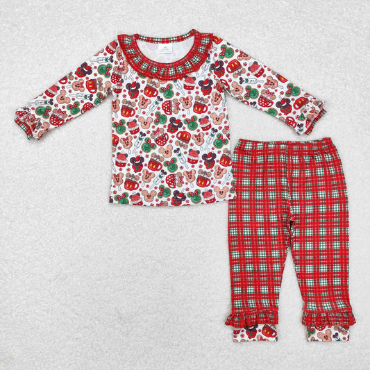 Christmas Cartoon Cake Pajama Set Baby Girls