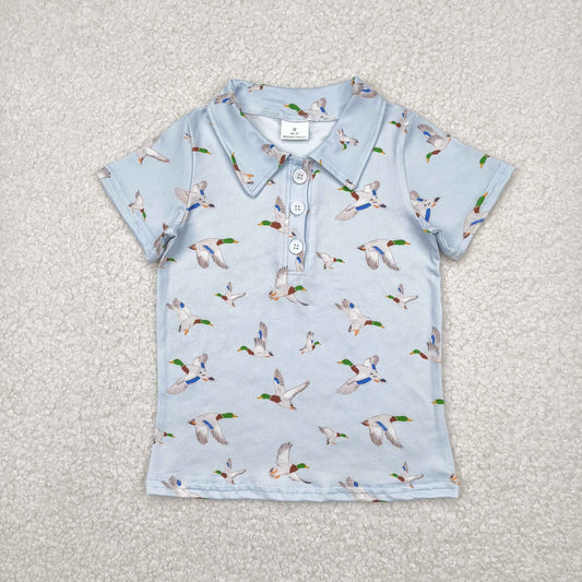 BT1210 Baby Boys Mallard Duck Short Sleeve Shirt Top