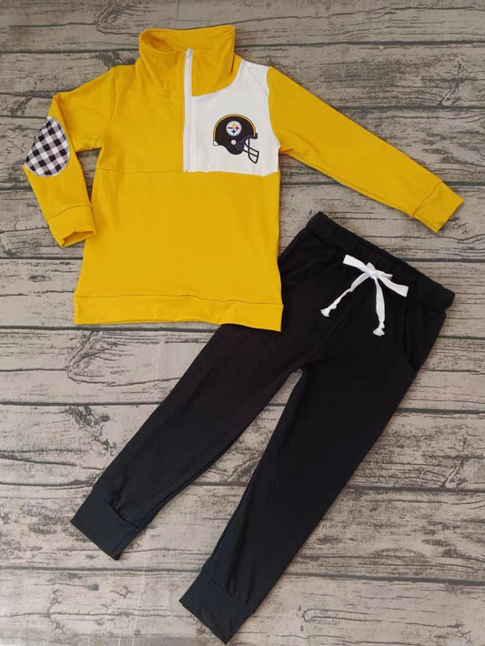 Baby Boys Sport Team Steelers  Pullover Top Pants Sets 5 MOQ Preorder