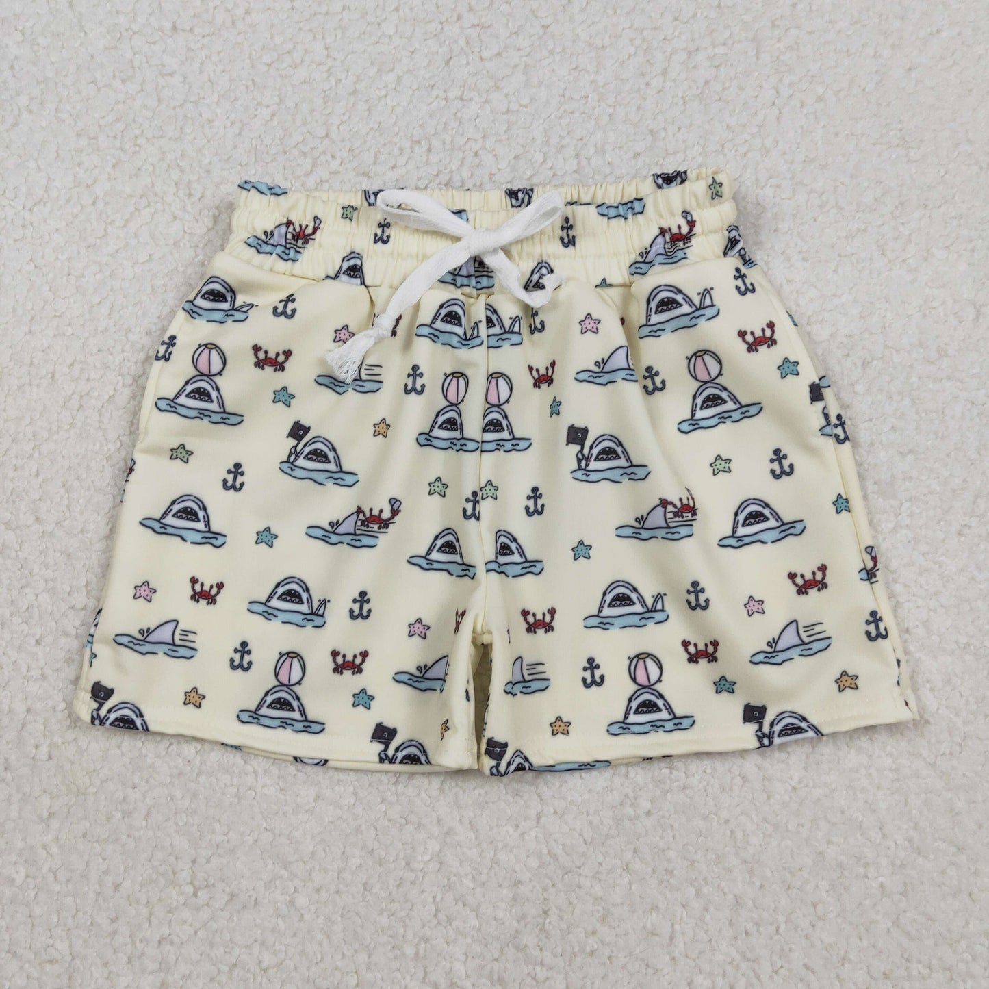 Baby Boys Shark Summer Trunk Swimsuits