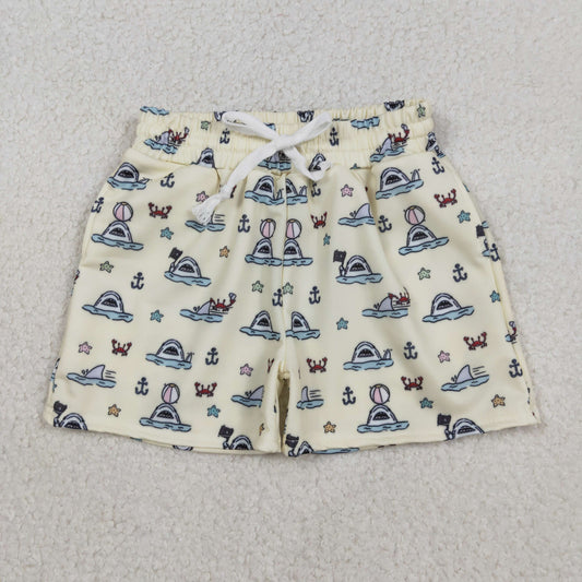 Baby Boys Shark Summer Trunk Swimsuits