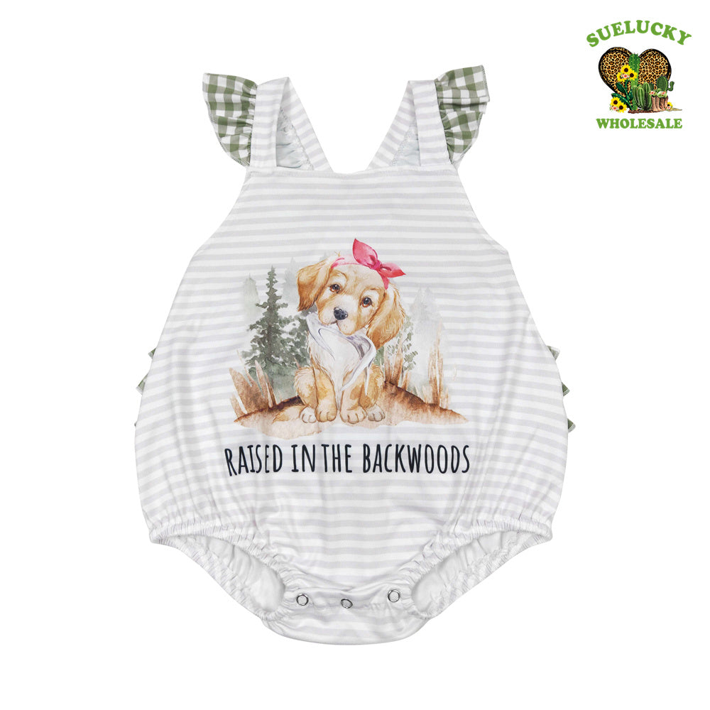 Baby Girls Raised In The Backwoods Bubble Romper