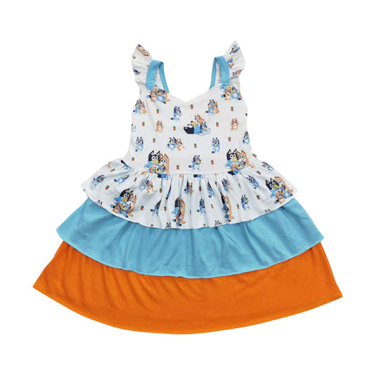 GSD0396 Baby Girls Cartoon Dog Dress