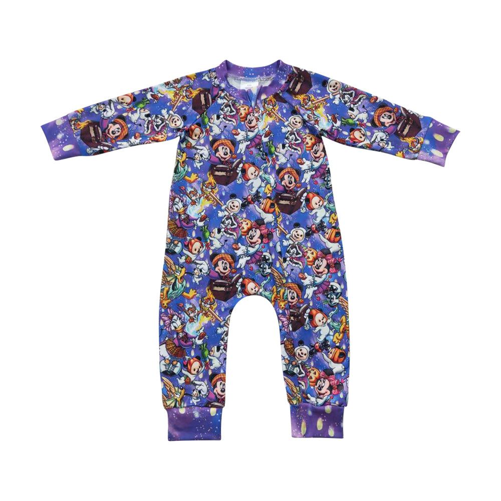LR0487 Newborn Baby Girls Halloween Cartoon Romper