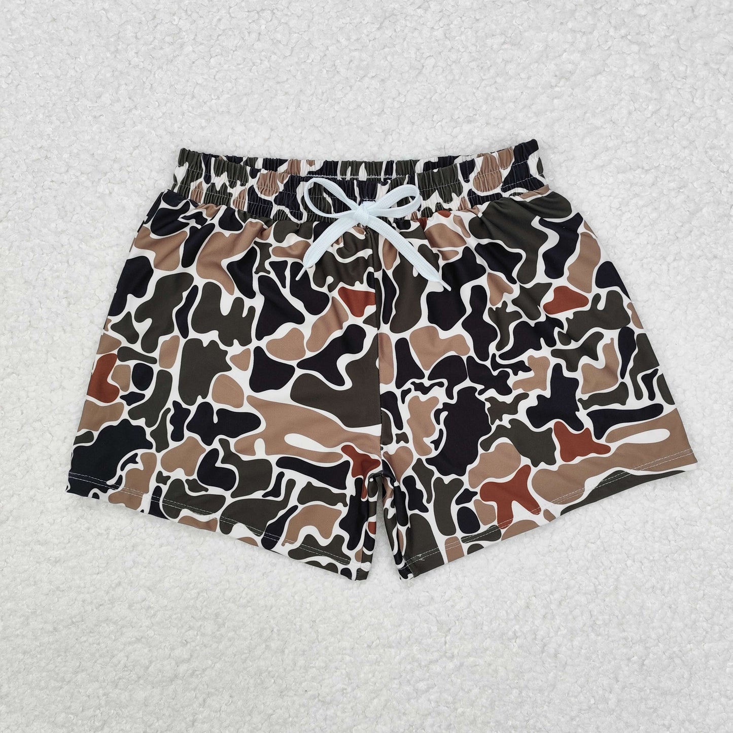 Sibling Adult Women Men Baby Girls Boys Western Brown Camo Shorts Swimsuit