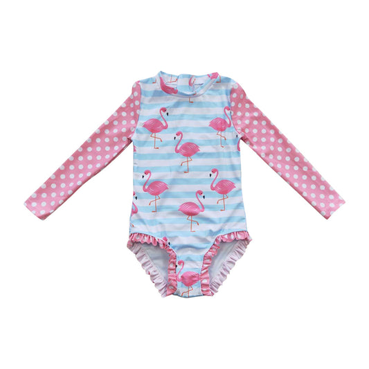 Kids Girls Summer Flamingo Swimsuit