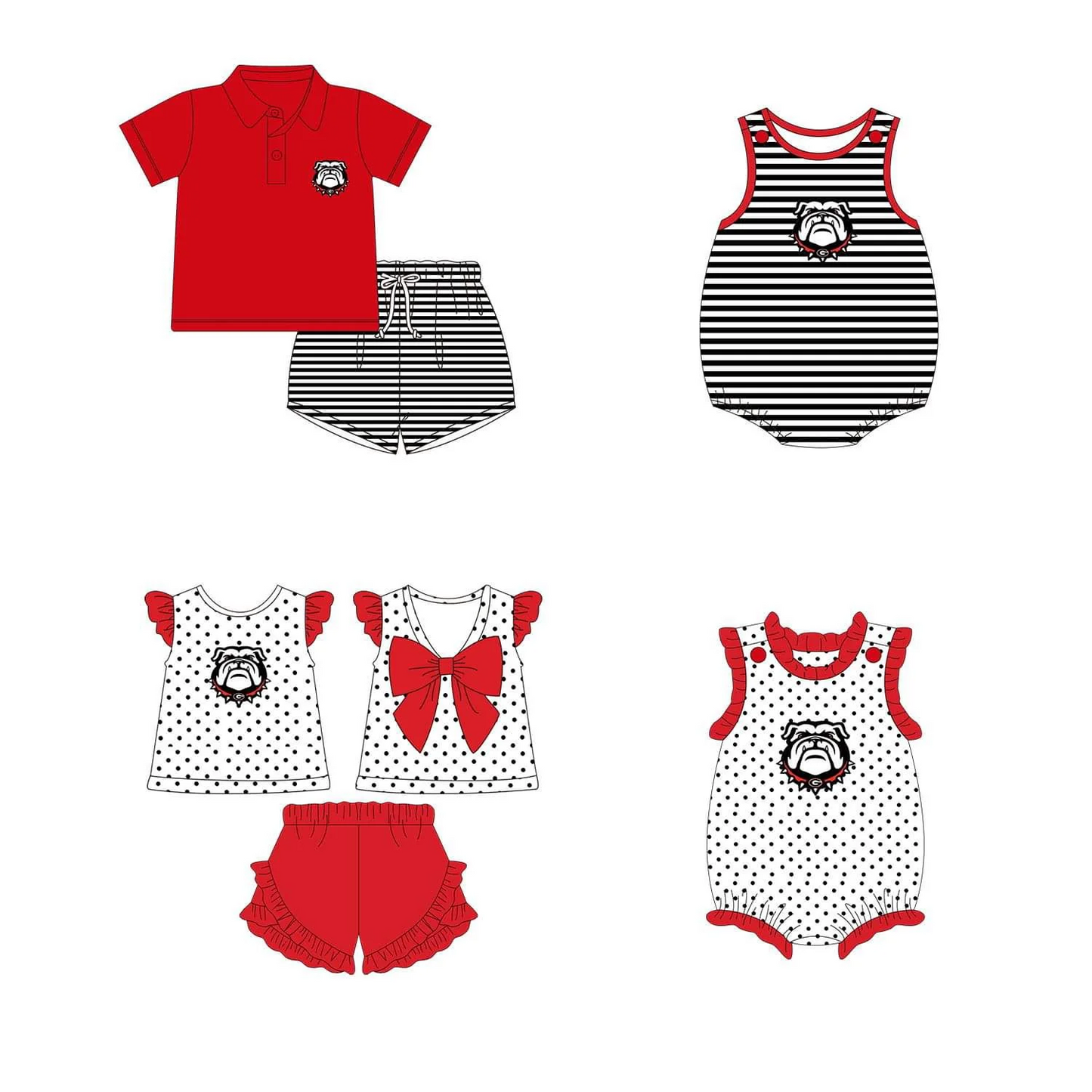 Baby Sibling Football Team Georgia Set And Romper ,Dealine Time : 30 th April