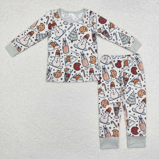 Baby Boys Winter Snowmen Long Sleeve Bamboo Pajama Set