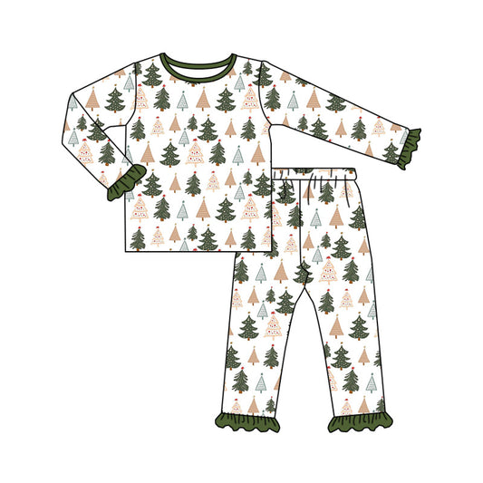 Baby GIrls  Christmas Tree Pajama Set  Pre-order 3 MOQ