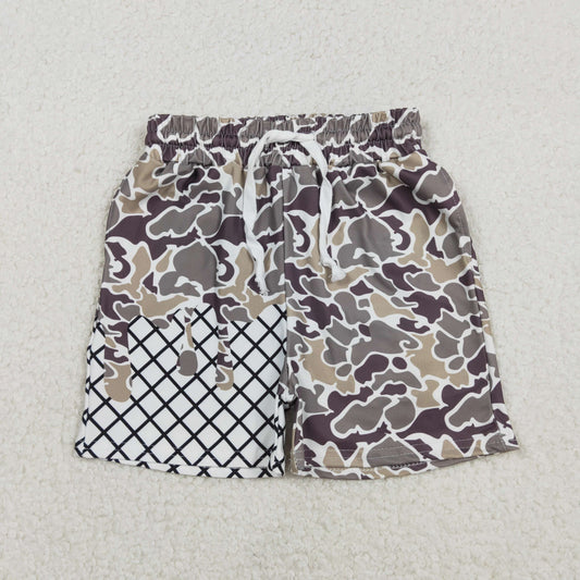 Baby Boys Grey Camo Ice Cream Drip Shorts