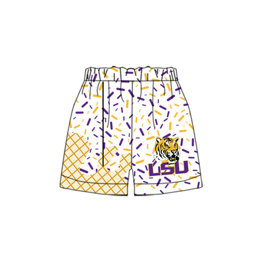 Baby Boys Ice Cream Drip Team LSU Sports Shorts 5 MOQ