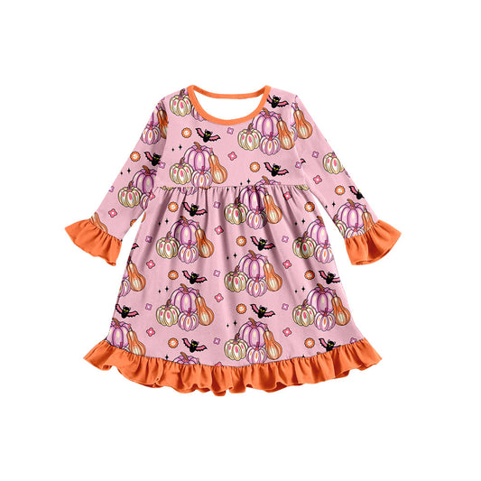 Baby Girls Pumpkin Season Dress Pre-order 3 MOQ