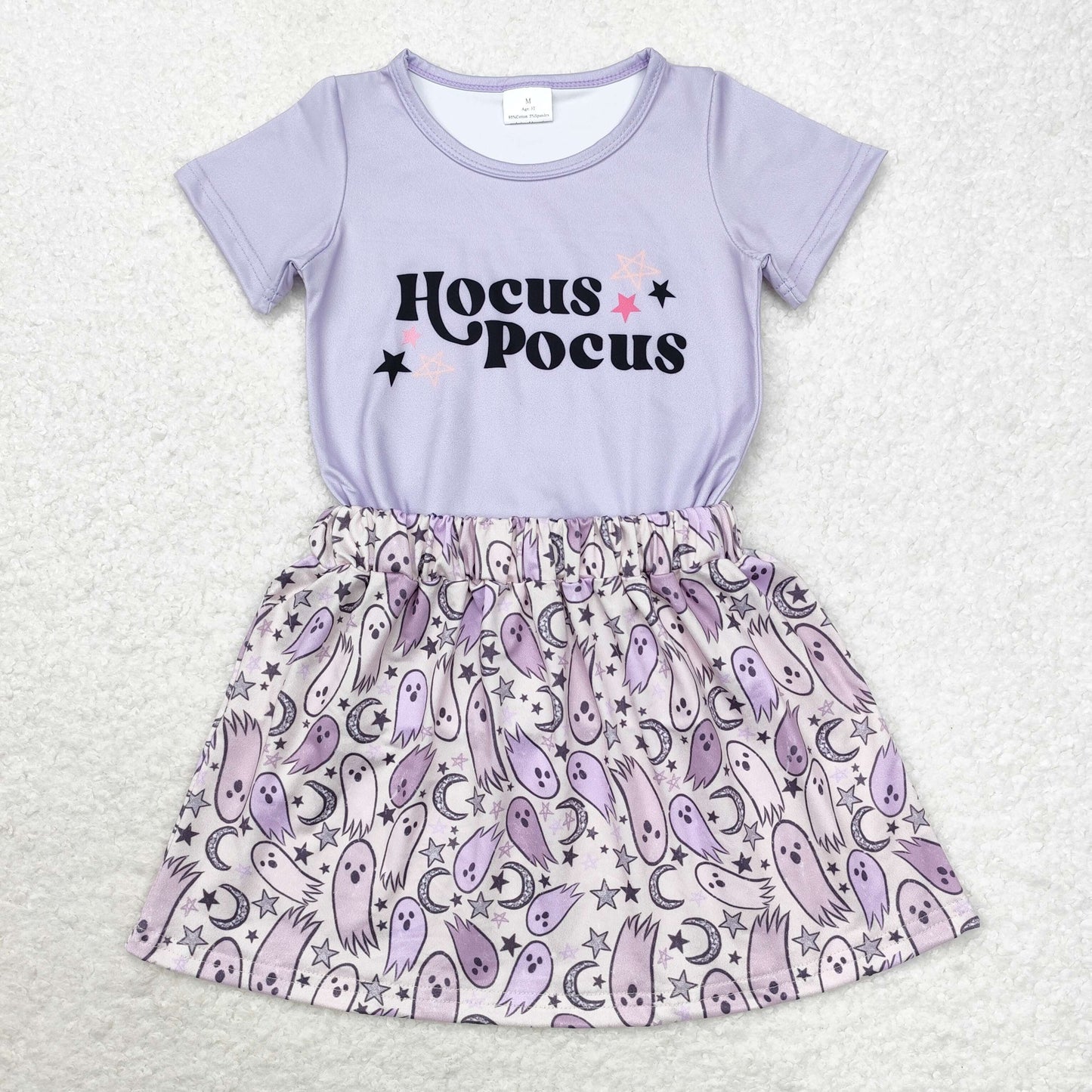 Baby Girls Halloween Witch Purple Top Skirt Outfit