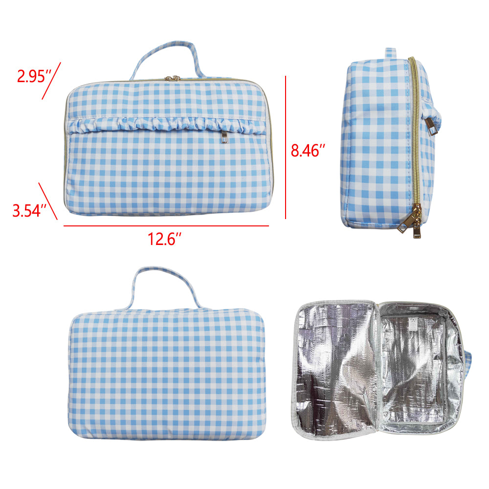 BA0089 Checkered Backpack Bags Lunch Boxes