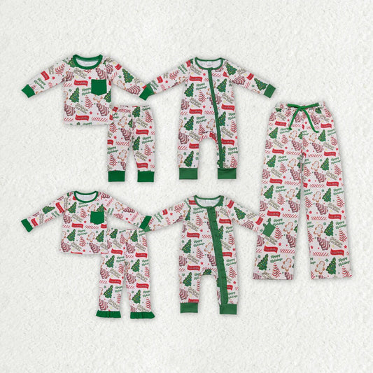 Family  Christmas Tree Cakes Little Dibbie Pajamas