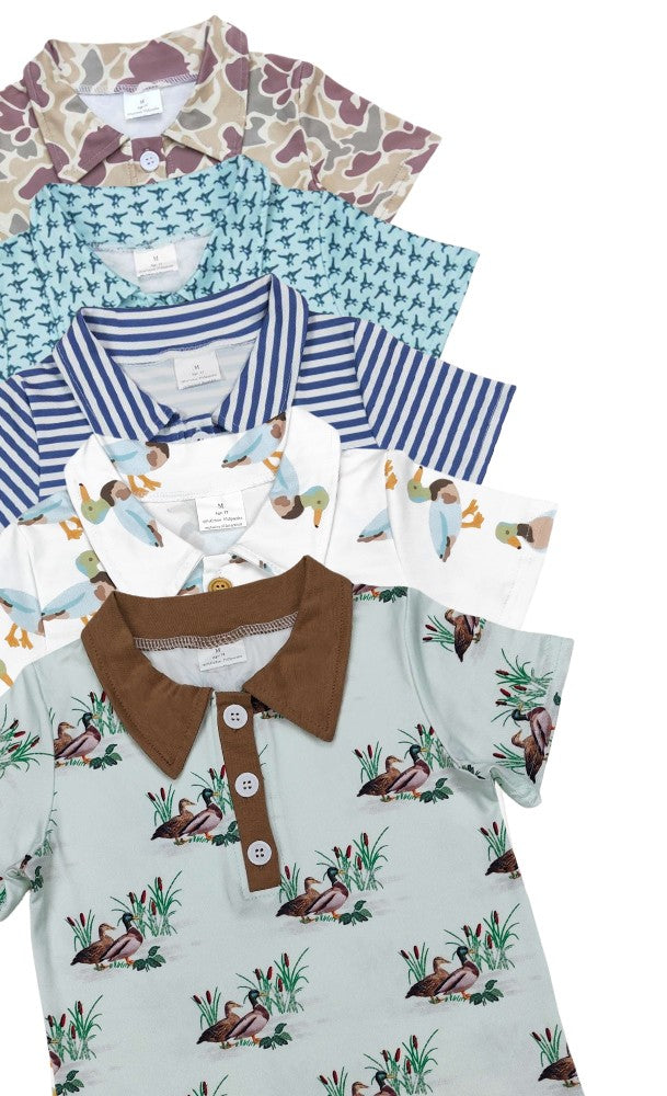 Country Boys Sibling Duck Short Sleeve Shirt Top