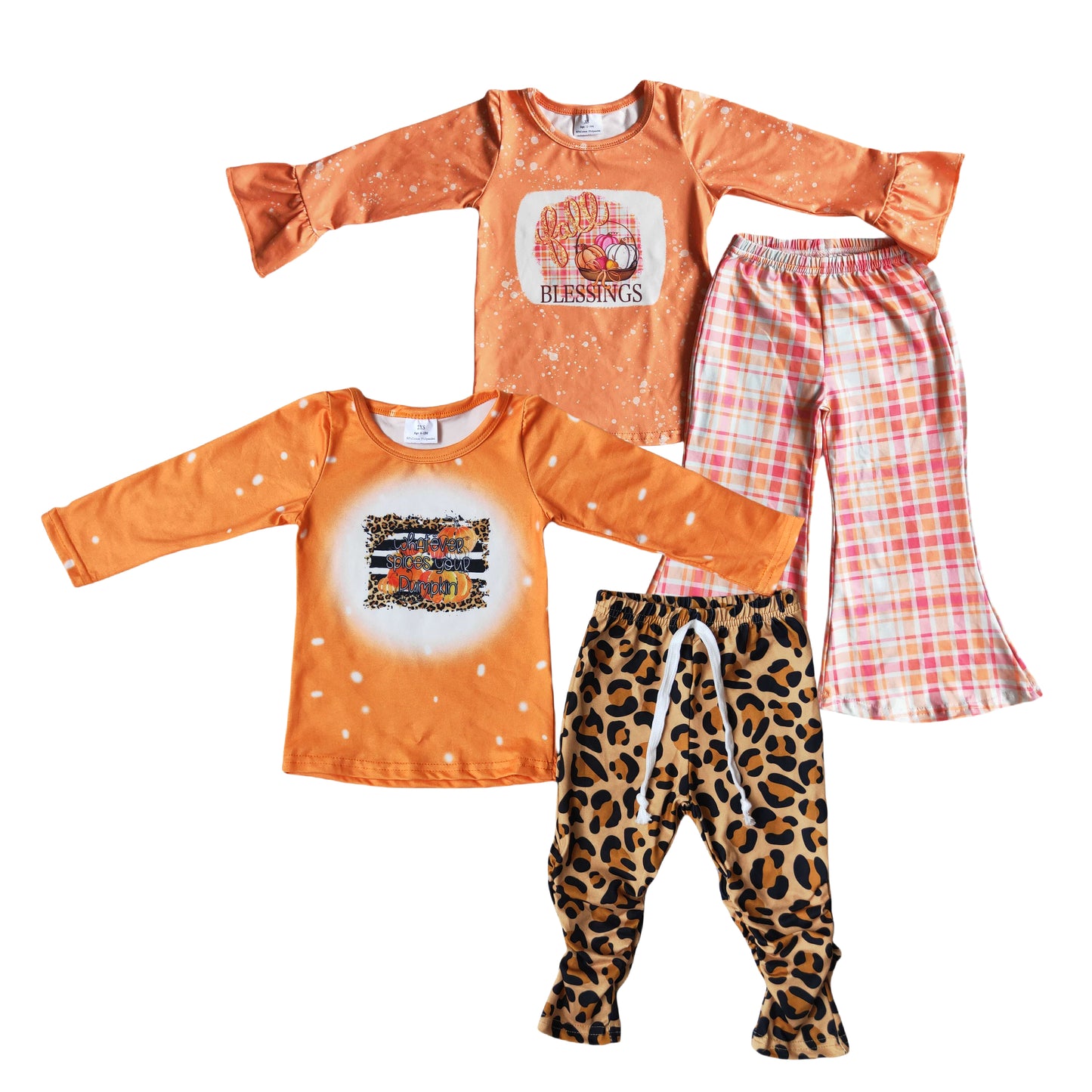 Kids Girls Fall Pumpkin Outfit $2.99