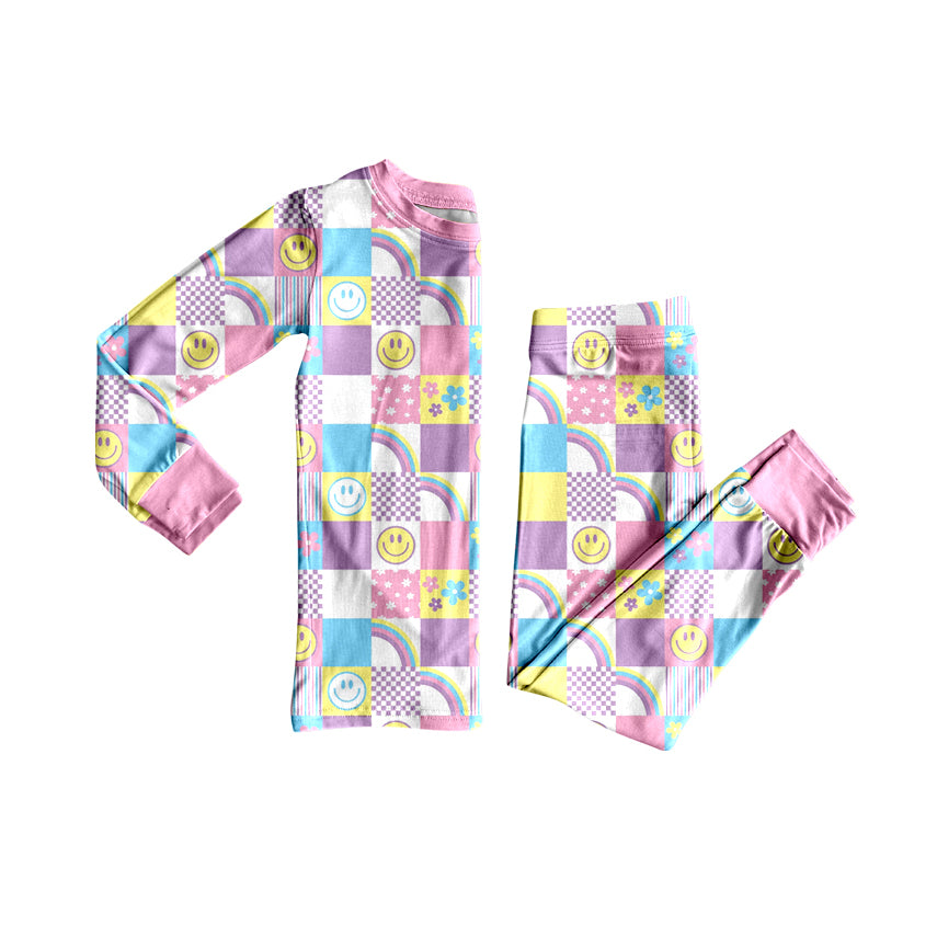20 MOQ Preorder Baby Girls Flowers Long Sleeve Bamboo Pajama Set
