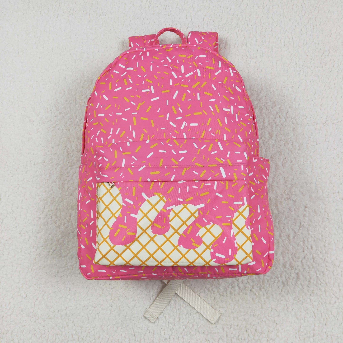 Sibling Pink Ice Cream Drip School Backpack Bag and Lunch Box