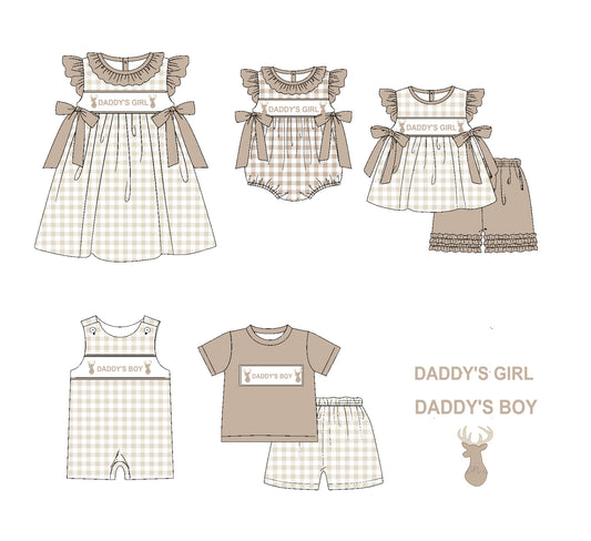 Sibling Design Deer Dog Daddy's Girl Daddy's Boy Matching Clothes Preorder