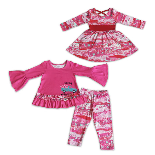 Sibling Baby Girls Sister Happy Valentine's Day Set and Dress On Sale