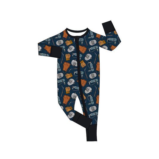 Long sleeves welder tool baby kids zipper romper Deadline 21th June