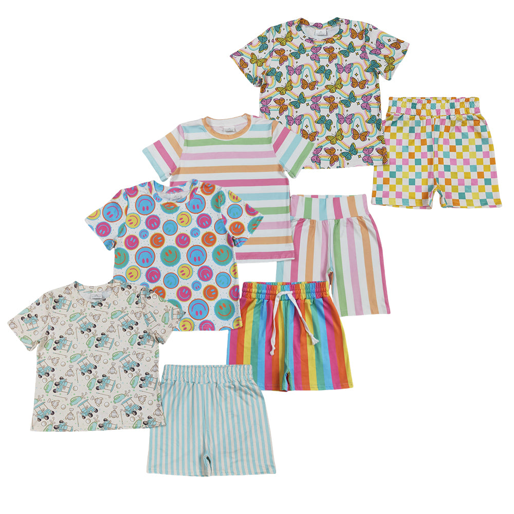 Baby Girls Summer Sibling Short Sleeve Shirt Shorts Outfit