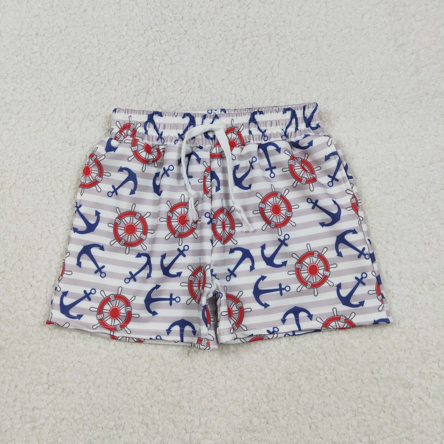 S0589 Baby  Boys boat anchor Shorts Set