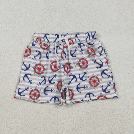 S0589 Baby  Boys boat anchor Shorts Set