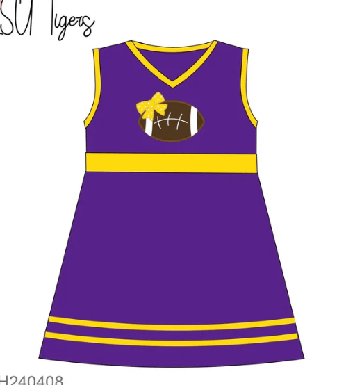 Baby Girls Sport Team Purple dress , Deadline :21th Aug