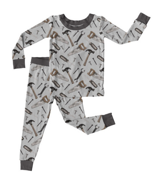 (5MOQ) Baby Boys Tools Long Sleeve Pajama Set Pre-order